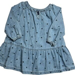 Baby Gap Polka Dot Chambray Dress – Size 2T